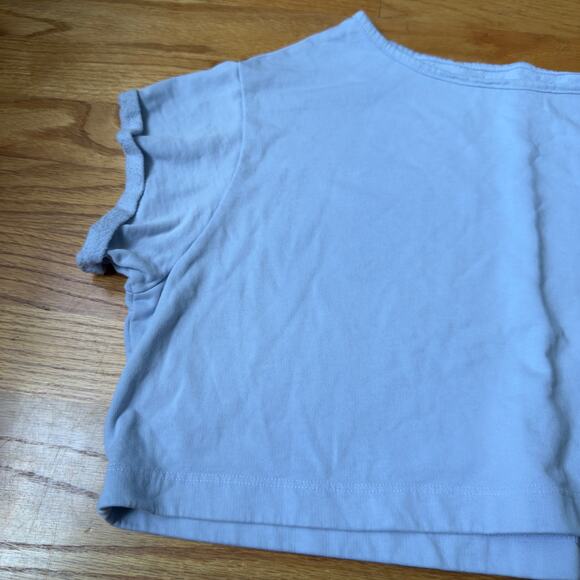 For Days Blue Short Sleeve Cropped Sweatshirt Size XS - Picture 2 of 5